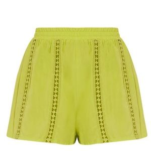Jolie Lime Trim Panel Shorts